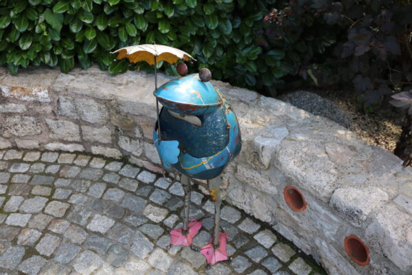 Frosch mit Regenschirm (groß)